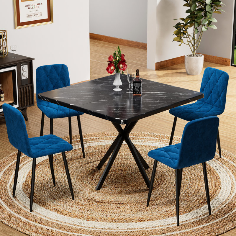 Table de salle à manger Mid Century, Black