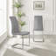 Edzard Double Pedestal High Gloss Dining Table Set with 4 Modern Faux Leather Dining Chairs-53115181