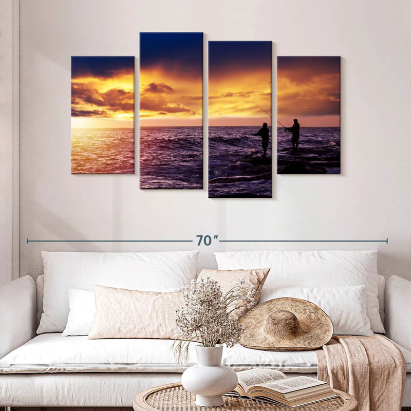Senne Sunrise Pêche, H 32 po x l 52 po