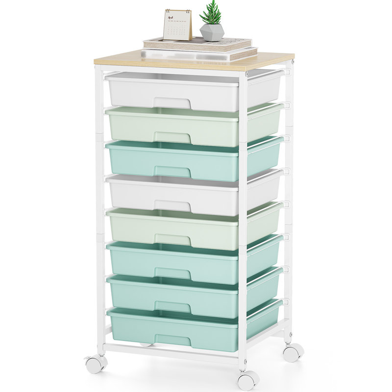 79cm H x 39.4cm W Utility Cart, Green