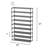 90 Pair Stackable Shoe Rack