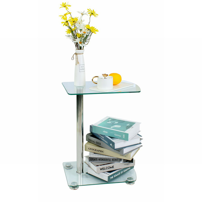 Mikell Glass Top C Table End Table