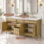 Freestanding Standard Double Vanity Bathroom Vanity With Marble Top