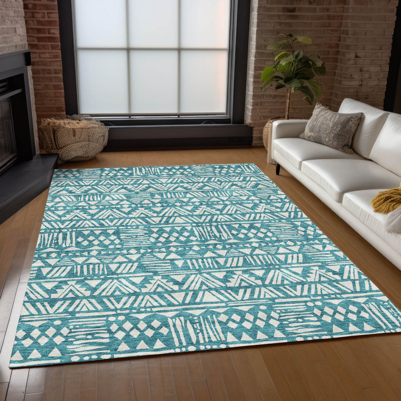 Maliana Washable Southwestern Indoor / Outdoor Rug, Rectangle 8' x 10'