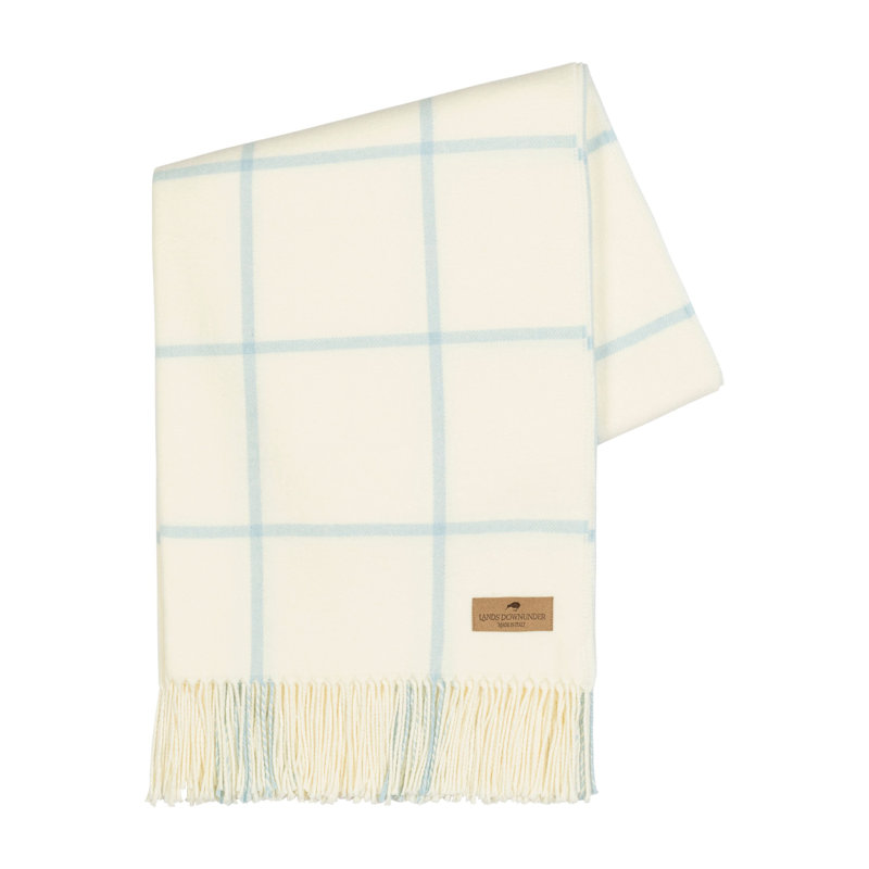 Lexington Plaid Throw, Baby Blue