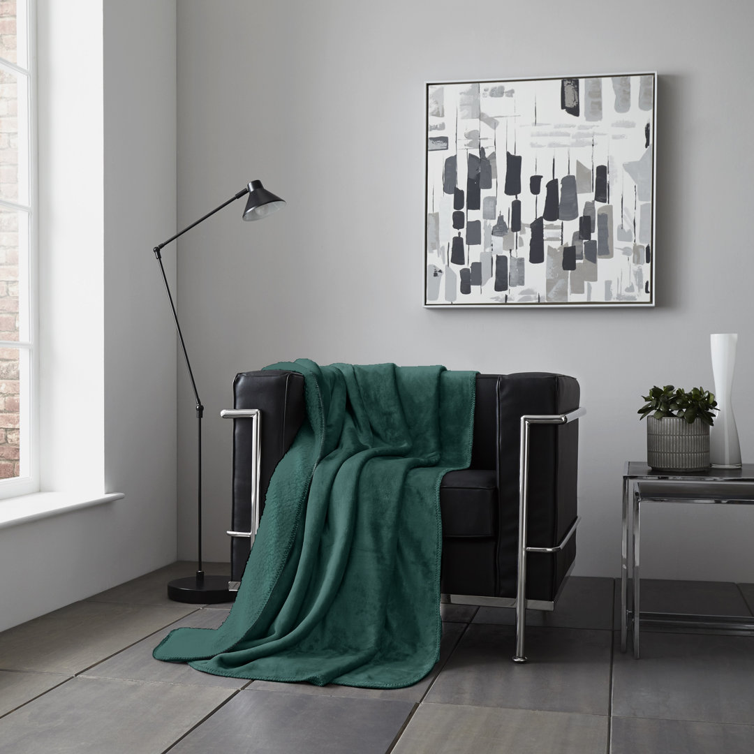 Flannel Sherpa Throw