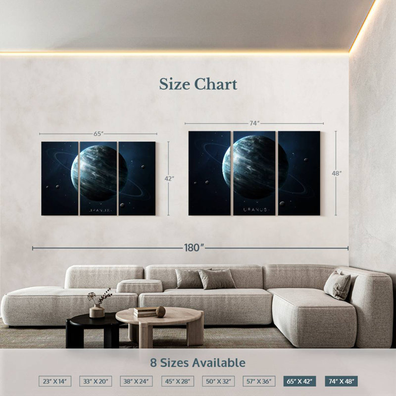 Oberle Planet Uranus, 42" H x 65" W