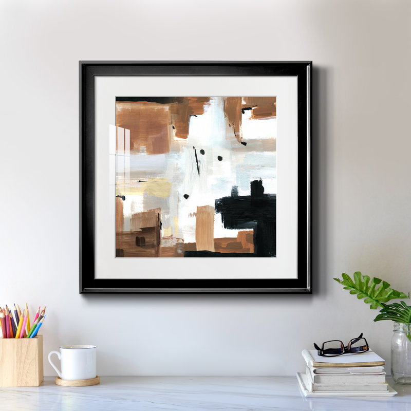 Winding Trail - Cadre photo, reproduction d'art sur papier, Papier encadré noir, H 17,5 po x l 17,5 po x P 1,5 po