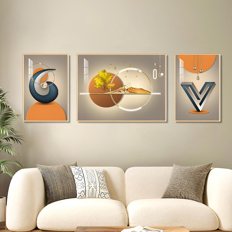 3 - Pieces, 23.62" H x 62.99" W x 1.18" D