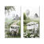 «White Flower Rustic Cart At The Barn I» - Ensemble d'art mural 2 pièces-1291082256-1291082268