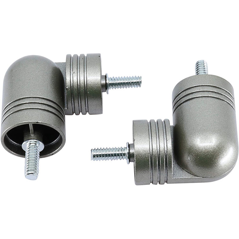 Meriville Hinged Elbow Connector, 2 pcs, 1.125", Pewter