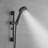 10-Inch Shower System, Slide Bar Shower Faucets Sets Complete Round Shower Heads and 5-Spray Handheld Combo, Wall Mounted Matte Black Shower Faucet