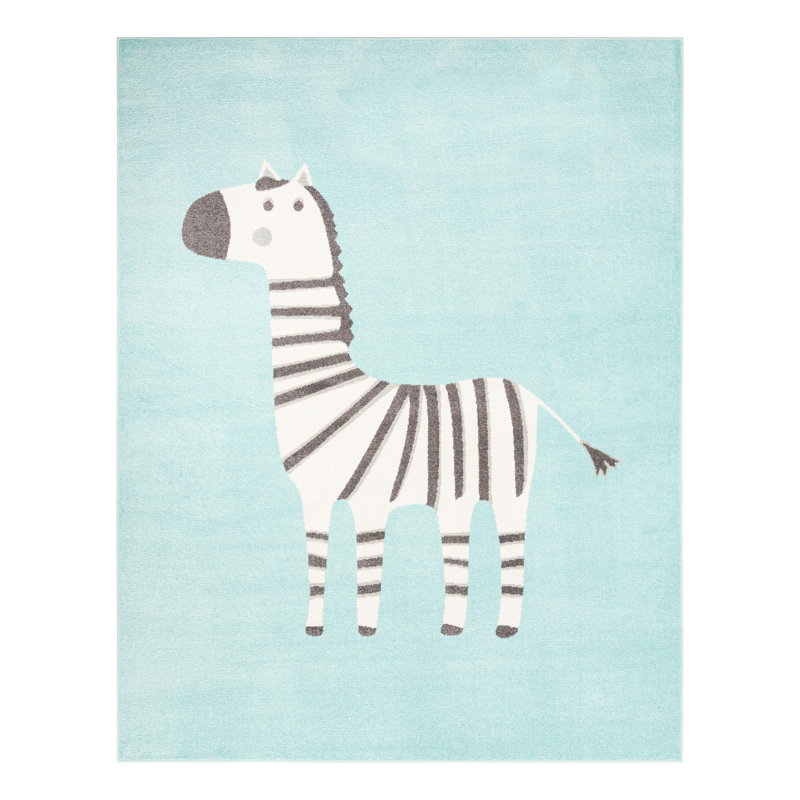 Whimsy Machine Woven Polypropylene Plastic Rug, Rectangle 7'10" x 10'