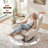 360° Swivel Velvet Recliner Chair Oversized with Mobile Phone Holder-118564505