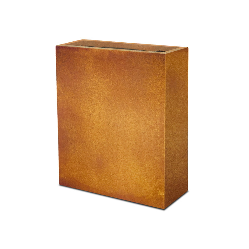 Boîte à fleurs en béton Wabbaseka, Oxyde de fer, H 26,8 po x l 22 po x P 8,7 po