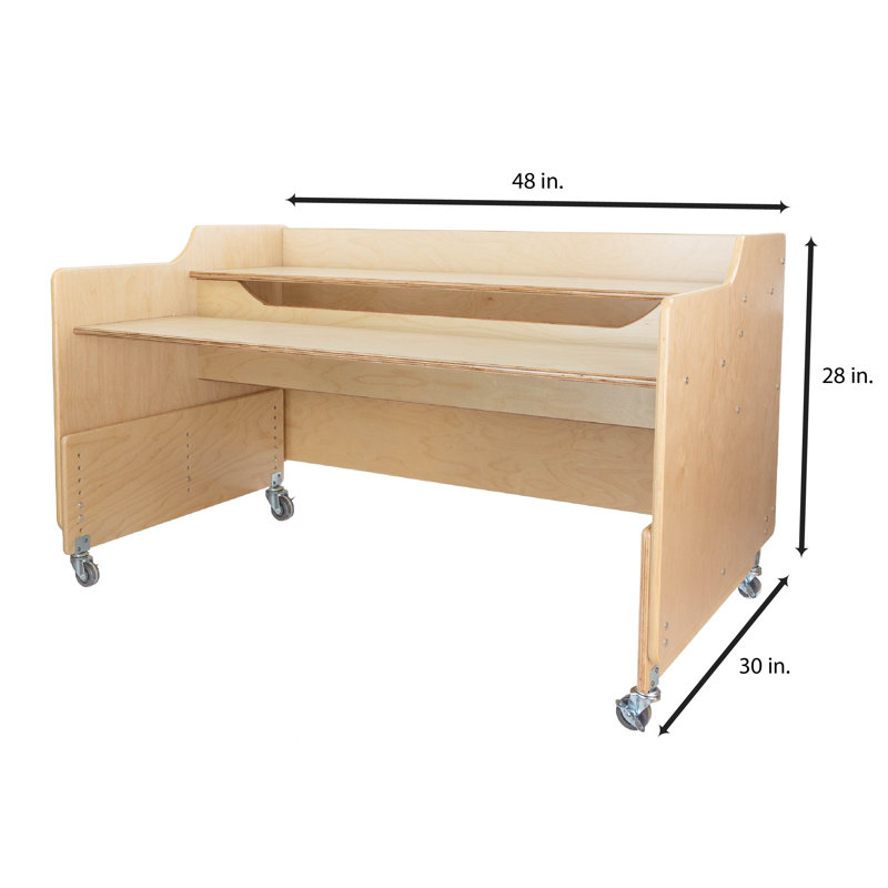 Bureau d'ordinateur à hauteur ajustable, H 23-28 po x l 48 po x P 30 po