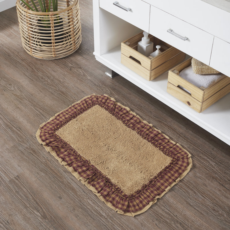 Tapis de bain Dasha, L 20 po x L 30 po, Bourgogne