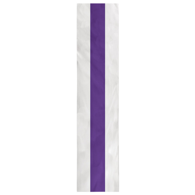 Chemin de table, 72 po x 16 po, Blanc / mauve / blanc, Colorado