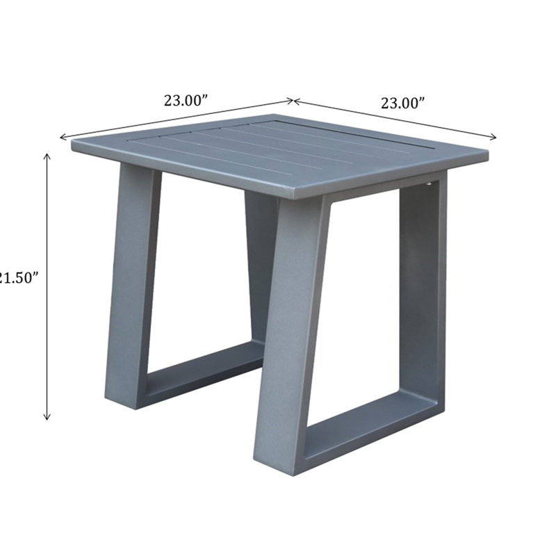 Table de bout avec grain de bois, profondeur de 23 po, hauteur de 22 po, table à choix simple, palette en option de 23,05 po x 22,34 po
