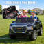 Camion noir pour enfants 2 places GMC AT4 24V avec 4 roues motrices et télécommande-125590461