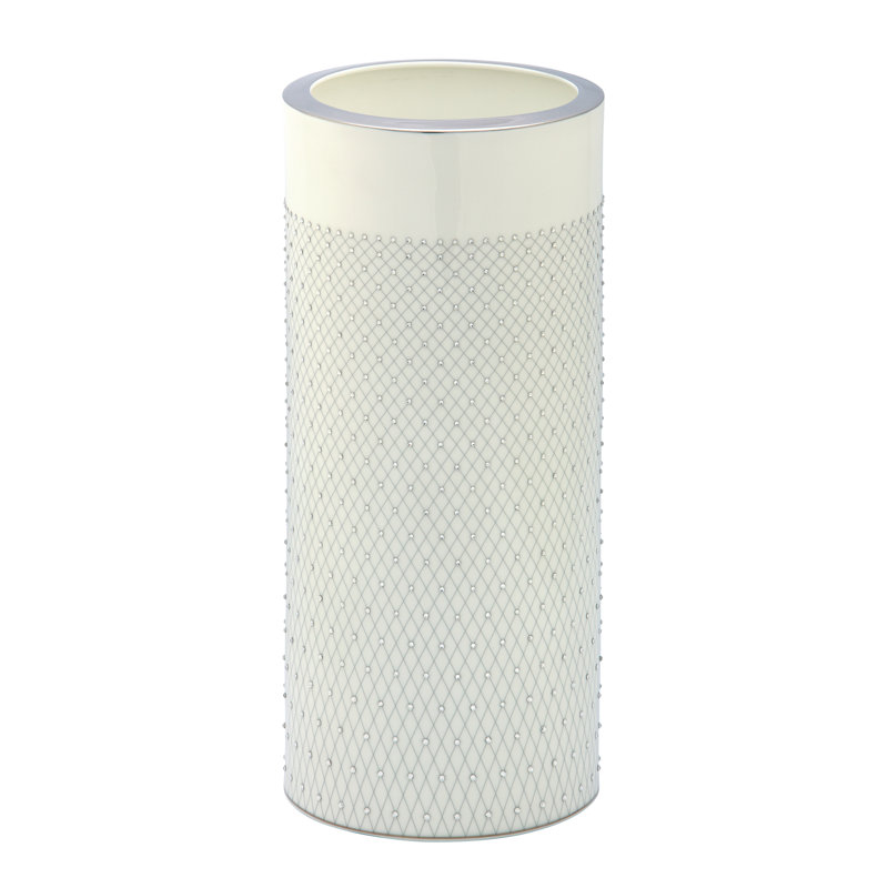 Bone China Table Vase, Platinum