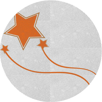 Tapis gris/zone orange à motifs