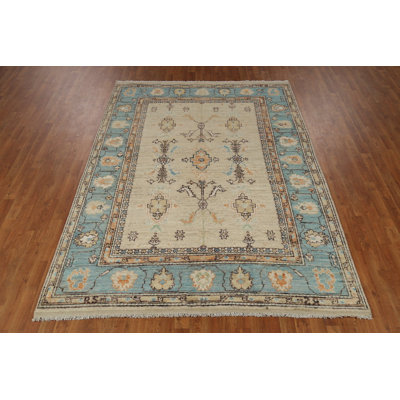 Vegetable Dye Oushak Turkish Area Rug 6x9