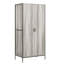 Oscar 2 Door Industrial Wardrobe With Storage Shelf, Hanging Rail and Solid Metal Frame-877033745