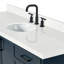 Ensemble de meuble-lavabo ovale simple de 66 po avec comptoir en quartz Aara Kellie