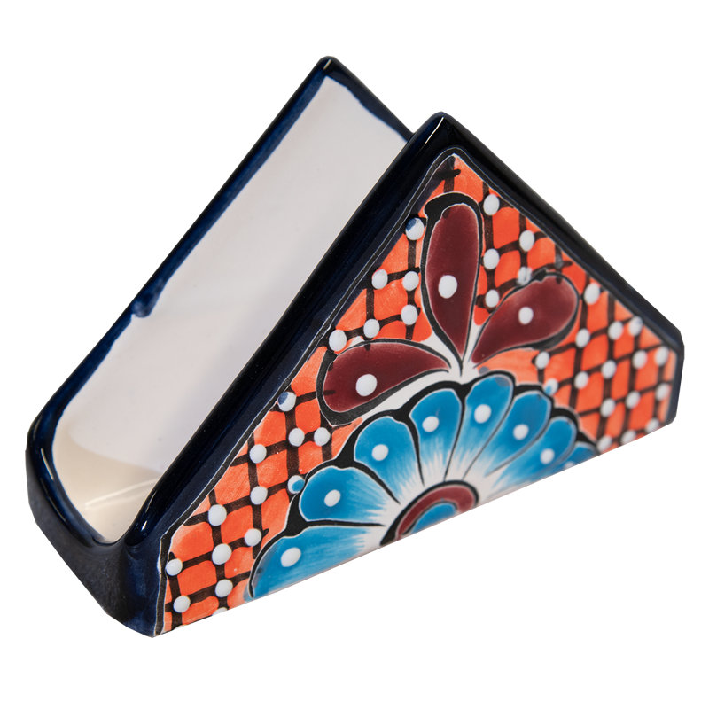 Talavera Napkin Holder - Orange