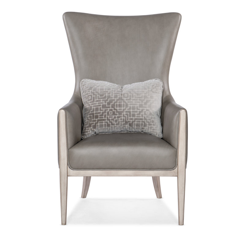 Kyndall Club Chair With Accent Pillow, Gray