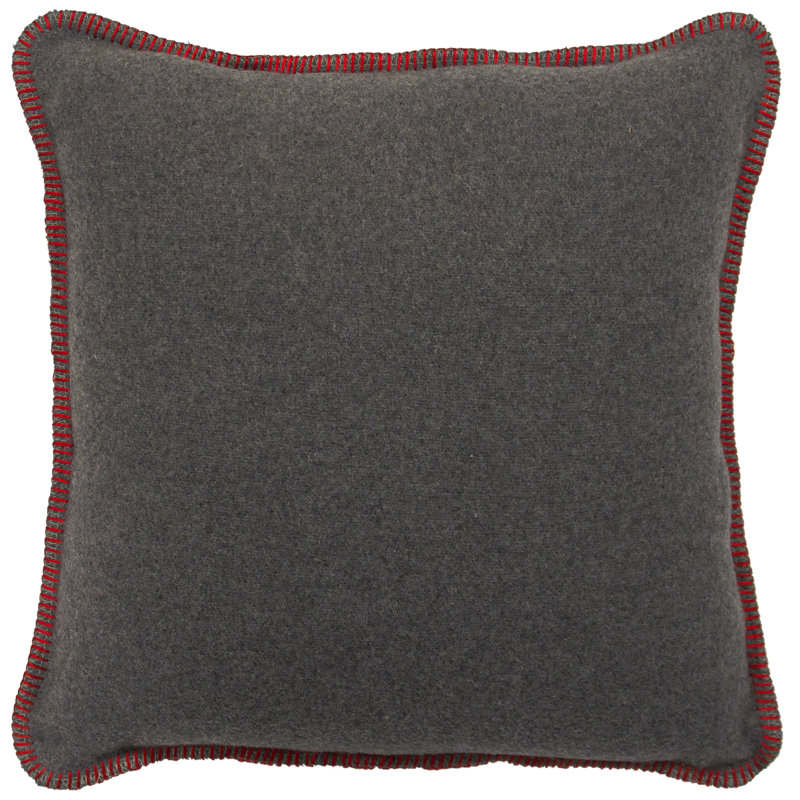 Oreiller décoratif gris Wooded River Greystone (rouge) - 20 x 20, Rouge