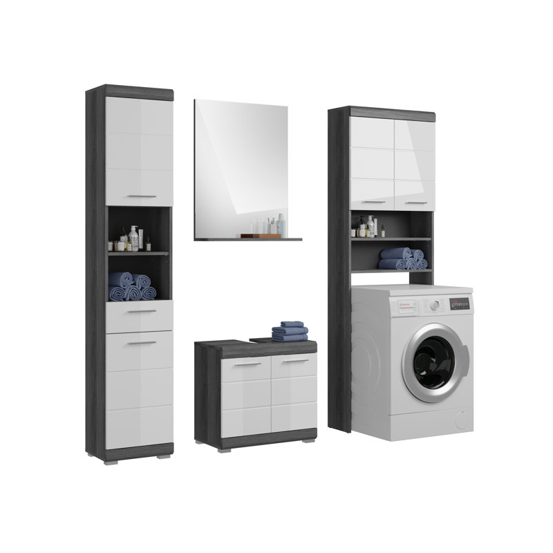Heigo 4 Piece Bathroom Furniture Suite with Mirror