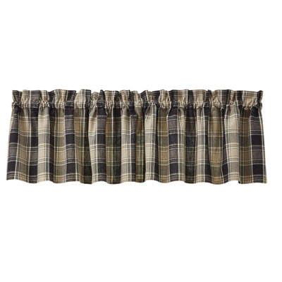 Alysin Cotton Plaid Tailored Window Valance
