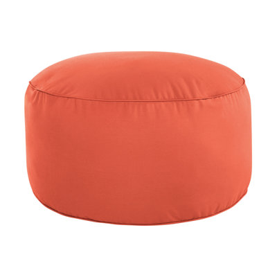 Demi Round Upholstered Outdoor Ottoman with Sunbrella® Cushion