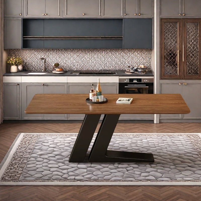 Durable Retro Design Rectangular Large Table, 29.52”H x 78.74”L x 31.49”W