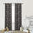 Gold Star Foil Print Room Darkening Thermal Insulated Grommet Curtain Panels (Set Of 2)-1491217693-1491217687