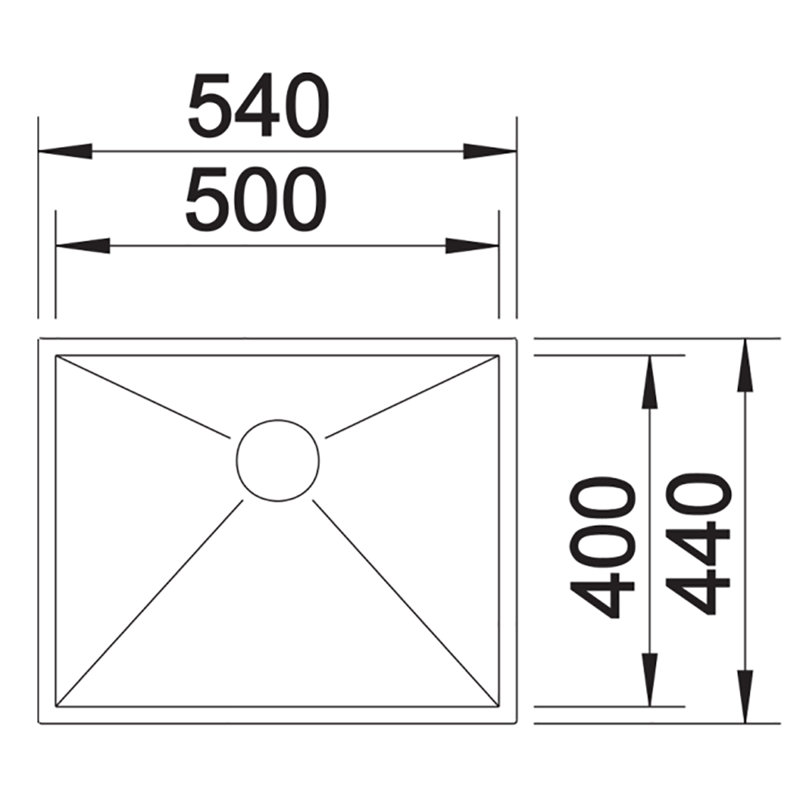Zerox Single Bowl Undermount Kitchen Sink