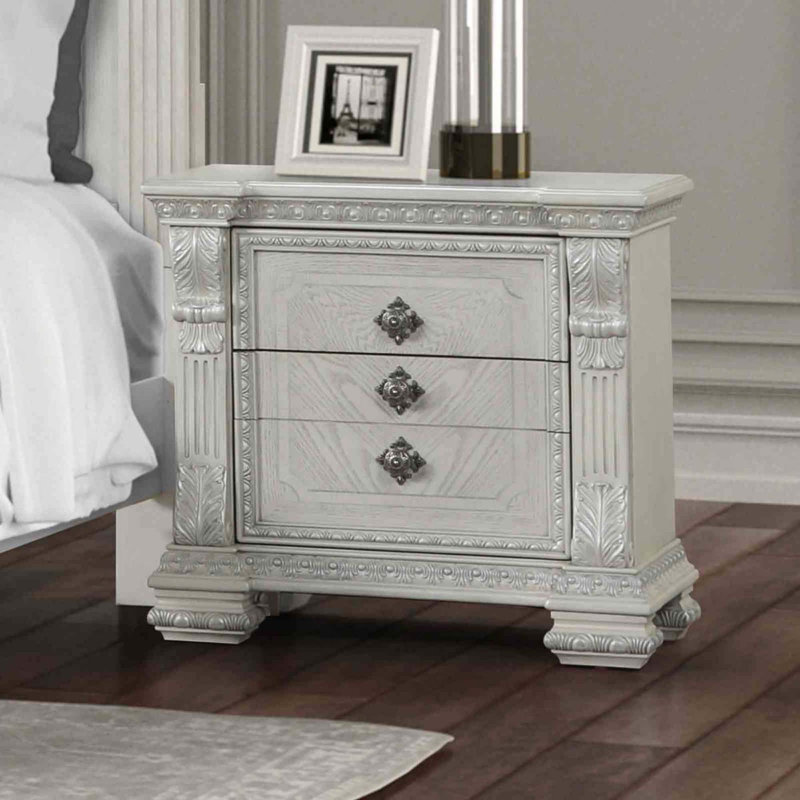 Table de chevet 1Pc traditionnelle avec port USB