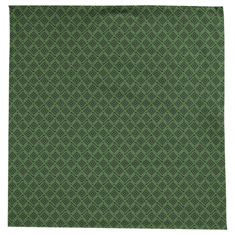 Nappe à labyrinthe carrée Leffel, Noir / Vert