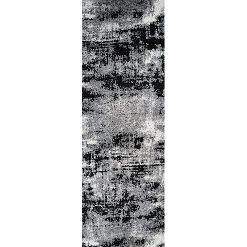Tapis à poil long Armantas, Tapis de couloir 2 pi 6 po x 8 pi