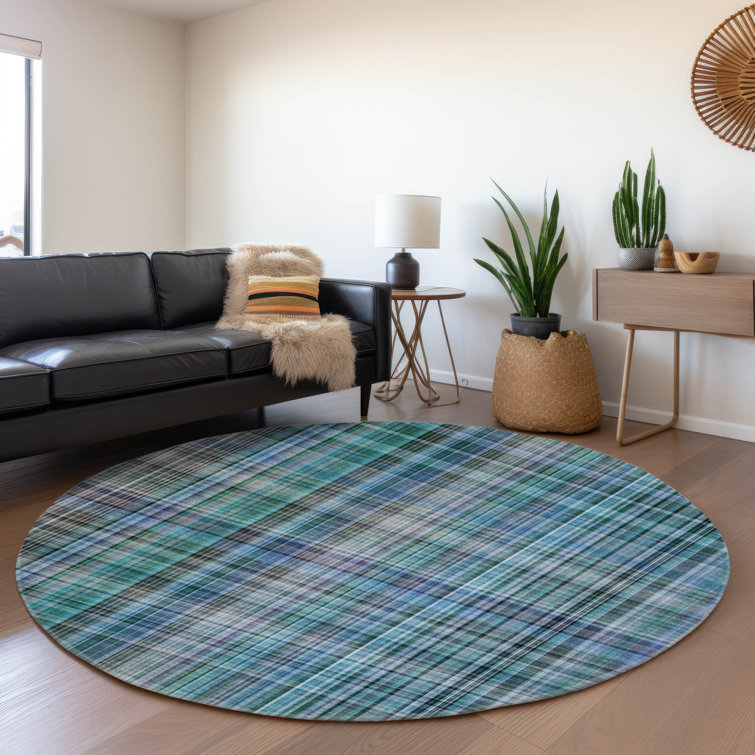 Premium Machine Washable Cerrito AMF541 Teal Rug