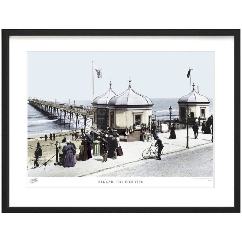 Redcar, The Pier 1896 - Single Picture Frame Print, 40cm H x 50cm W x 2.3cm D
