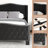 Mieya Velvet Upholstered Platform Bed Frame with Button Tufted Wingback Headboard and Footboard-69652661-90342259