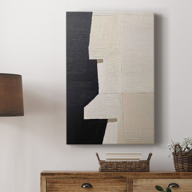 Série ABSTRACT DCLXVII - Toile tendue avec châssis Premium - Prêt à être accroché, H 18 po x l 12 po