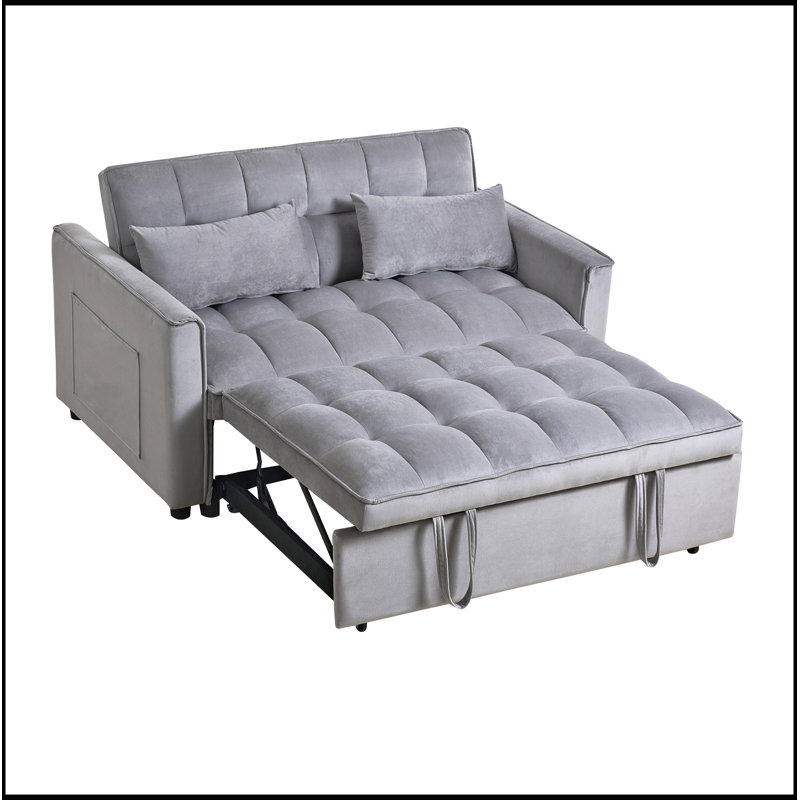 Canapé-lit convertible polyvalent avec des caractéristiques avancées pour un confort et un gain de place, Gris