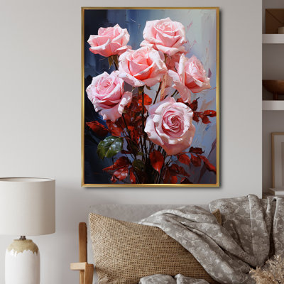 «Consetta Pink Ravish Roses Bouquet III», reproduction sur toile