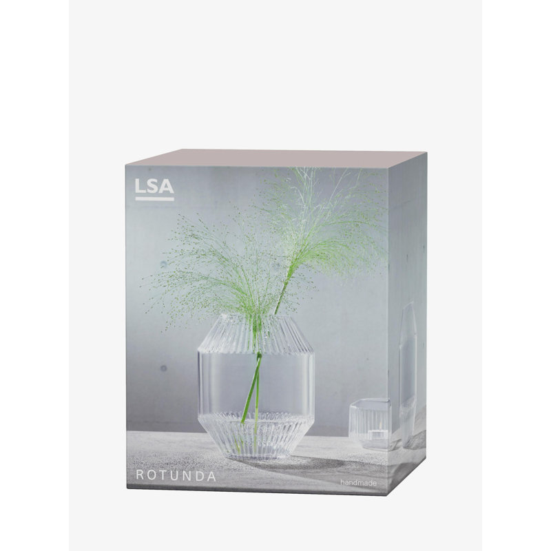 Rotunda Handmade Glass Table Vase, Clear