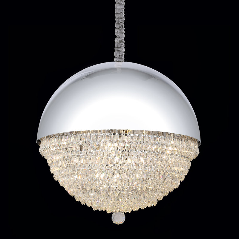 Eclipse 12 - Light Chandelier, Silver