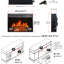 Foyer électrique encastrable 23 pouces avec protection contre la surchauffe de la télécommande et de la minuterie de la flamme et de la bûche réaliste 1400W Chaleur 5000 's par heure 11 réglages de température 50000 heures Source à DEL 4 réglables